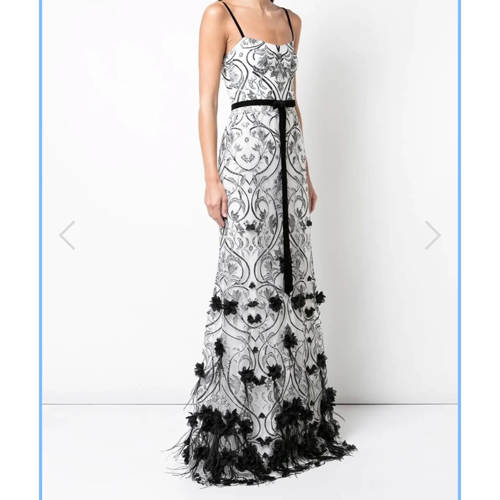 Marchesa Notte 3D Floral Gown Size 12